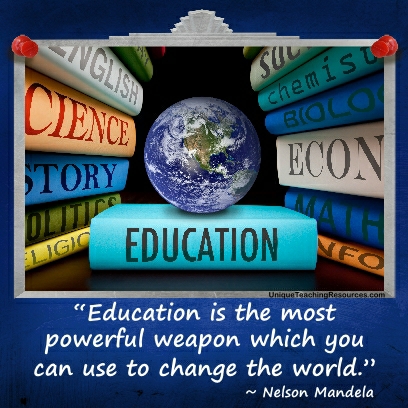 poster on education with slogan