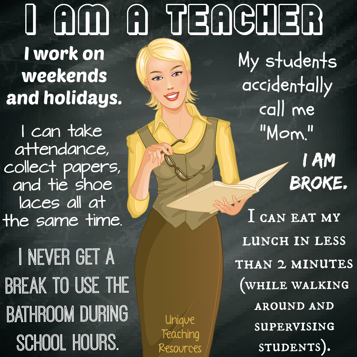 20+ I am a Teacher Quotes, Graphics, and PDF files